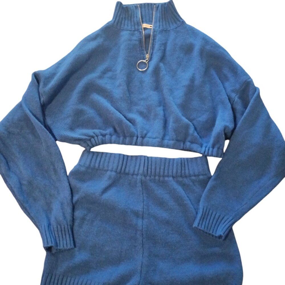 Blue Fashion Nova short set